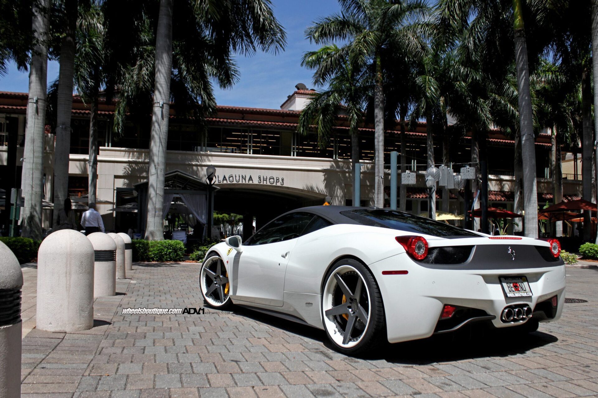 White Ferrari 458 on ADV5 Deep Spec By Wheels Boutique